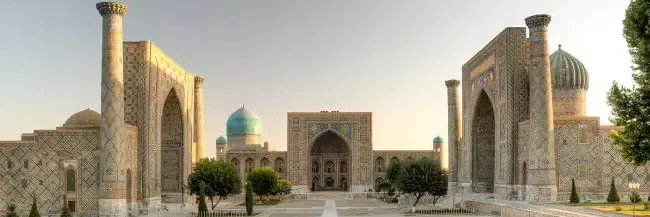 architecture domes courtyard uzbekistan