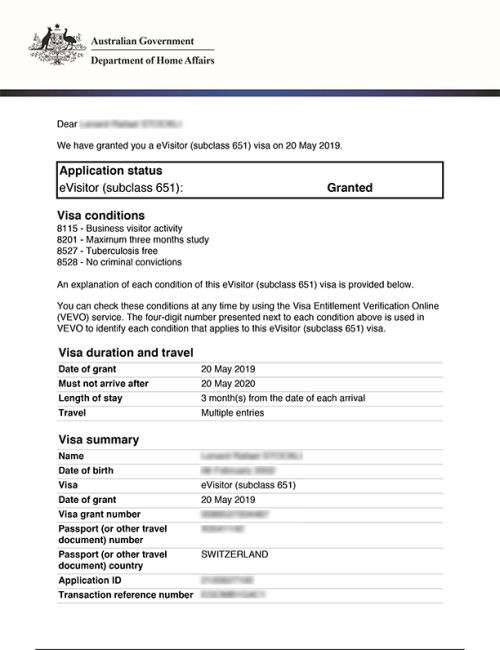 Australian visa Spanish citizens