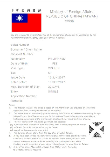 Taiwan Visa For Panamanian