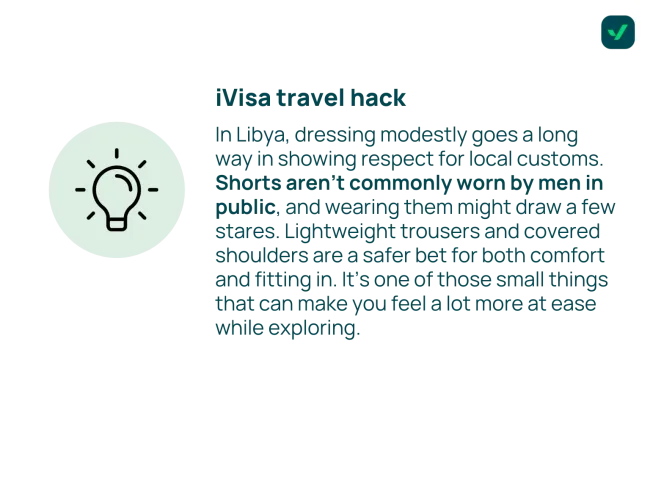 travel tip when visiting Libya