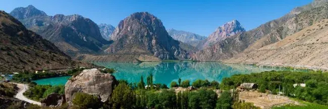 mountains lake nature landscape