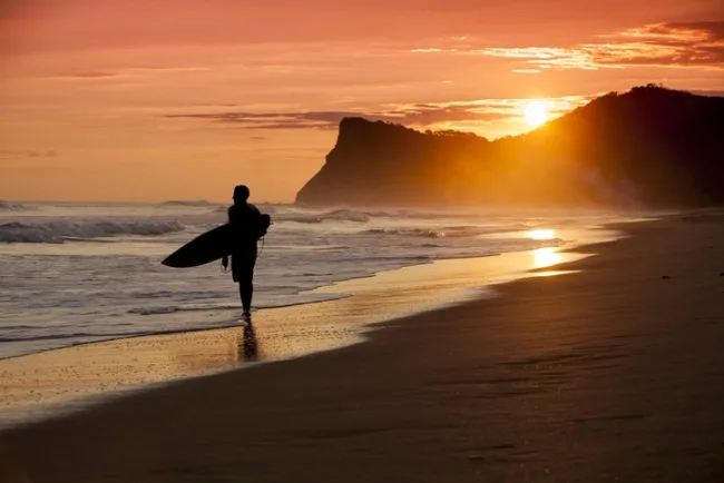 nicaragua surf sunset
