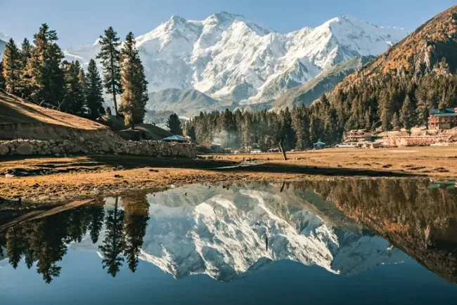 Pakistan mountain reflection