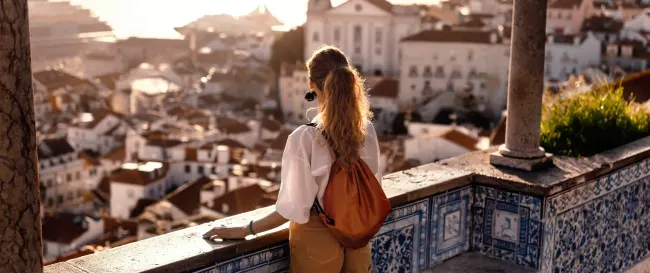 woman tourist portugal