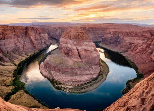 river canyon sunset landscape