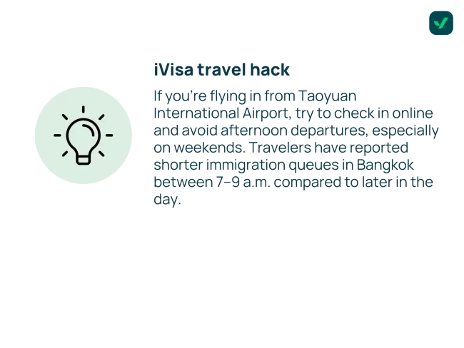 Thailand travel tip for Taiwanese travelers