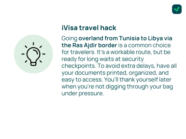 travel tip when visiting Libya