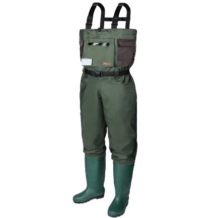 waist waders with boots